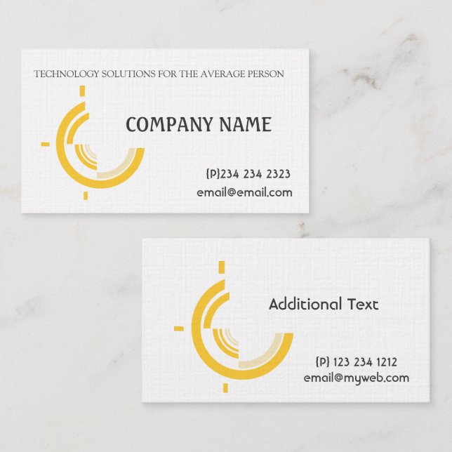 Professional Modern Business Hi-Tech Circle Divide Card (Front/Back)