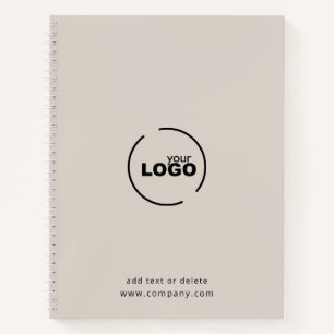 Professional Modern Business Logo Beige Notebook