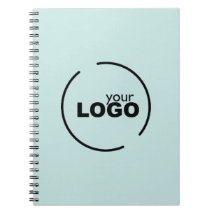 Professional Modern Business Logo Light Turquoise Notebook