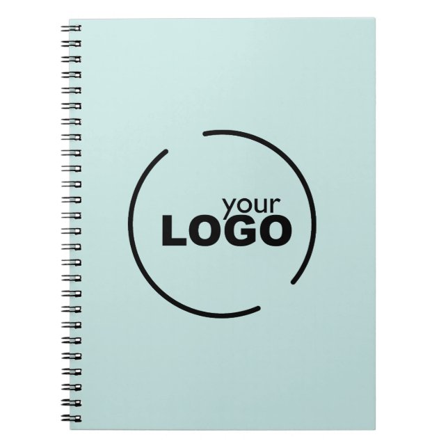Professional Modern Business Logo Light Turquoise Notebook (Front)