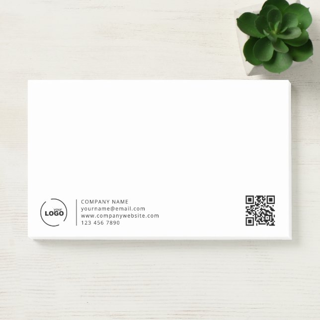 Professional Modern Business Logo QR Code Post-it Notes (Office)