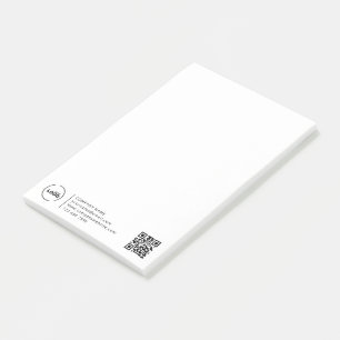 Professional Modern Business Logo QR Code Post-it Notes