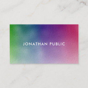 Professional Modern Colourful Minimalist Elegant Business Card