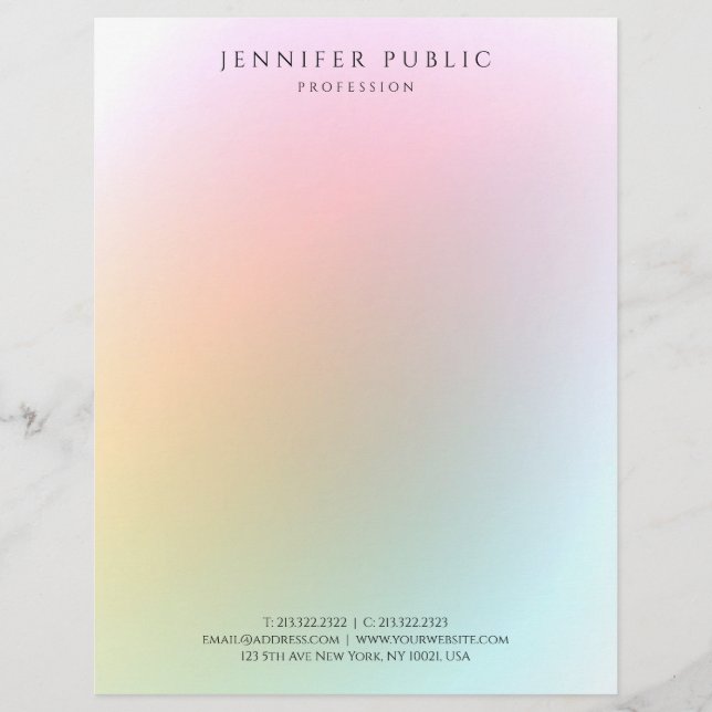 Professional Modern Colourful Simple Design Elegan Letterhead (Front)