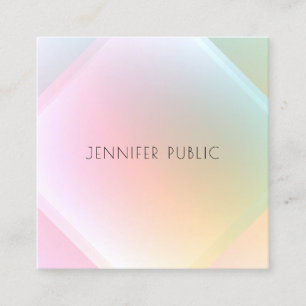 Professional Modern Colourful Template Trendy Square Business Card