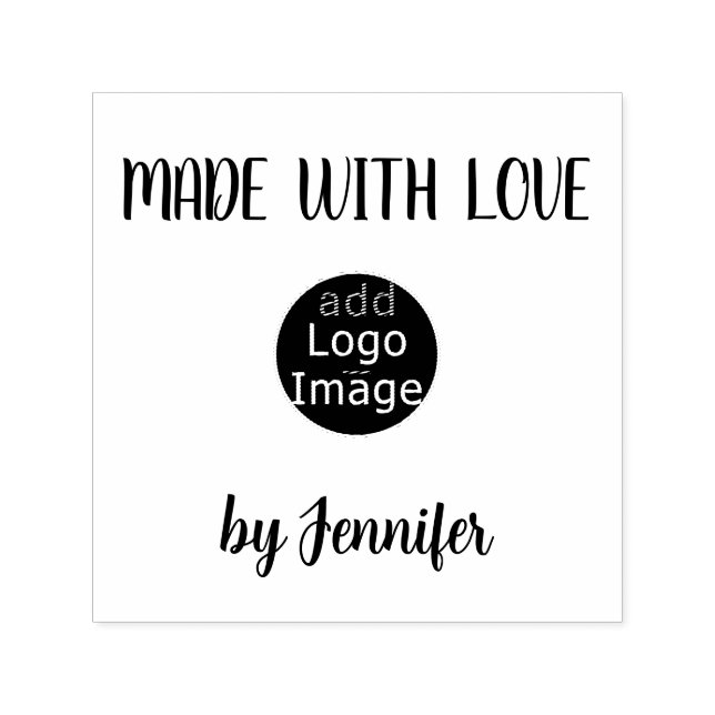 Professional Modern Custom Brand  MADE WITH LOVE Self-inking Stamp (Design)