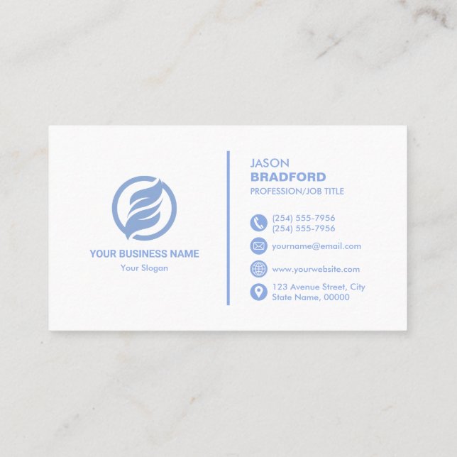 Professional Modern Custom Personalized Business Card (Back)