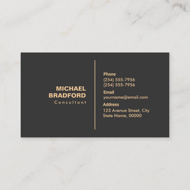 Professional Modern Custom Personalized Business Card (Back)
