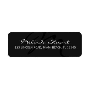 Professional Modern Dark Grey Monogram
