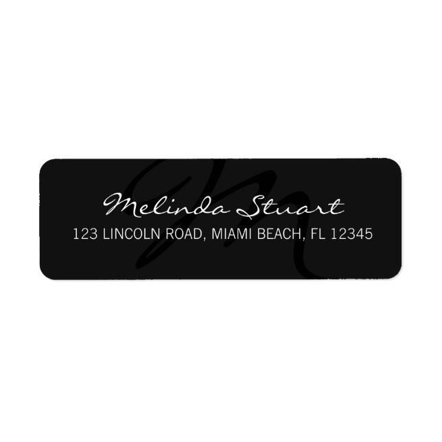 Professional Modern Dark Grey Monogram (Front)