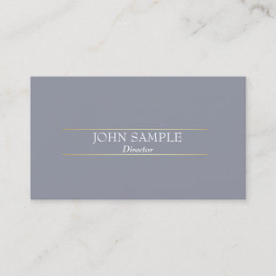 Professional Modern Design Grey Gold Elegant Business Card