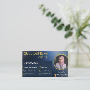 Professional Modern Digital Marketing Agency  Business Card