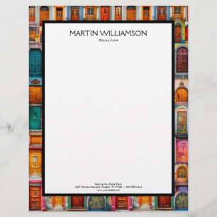 Professional Modern Doors Real Estate New Home Letterhead