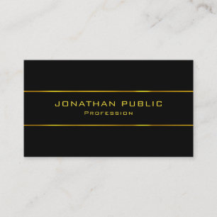 Professional Modern Elegant Black Gold Template Business Card