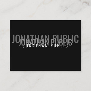 Professional Modern Elegant Black White Template Business Card