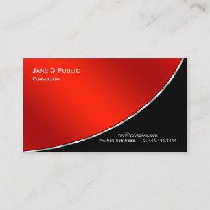 Professional Modern Elegant Bright Crimson Business Card