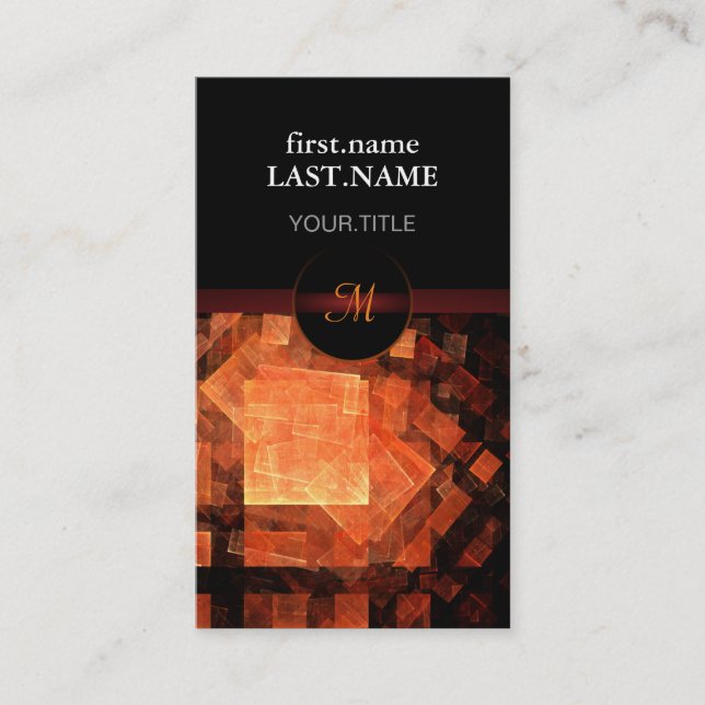 Professional Modern Elegant Cool Orange Business Card (Front)