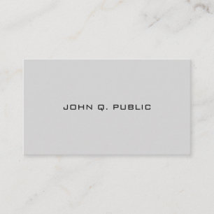 Professional Modern Elegant Design Grey White Business Card
