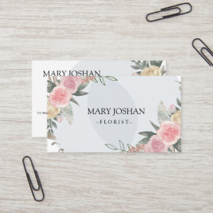 Professional Modern Elegant Floral Florist Business Card