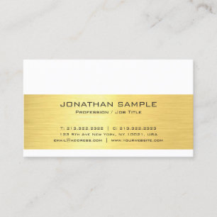 Professional Modern Elegant Gold Look Plain Trendy Business Card