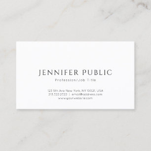 Professional Modern Elegant Minimalist Plain Business Card