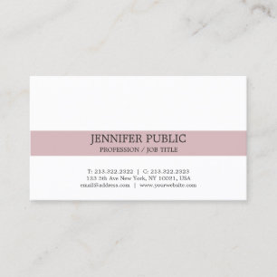 Professional Modern Elegant Minimalistic Plain Business Card