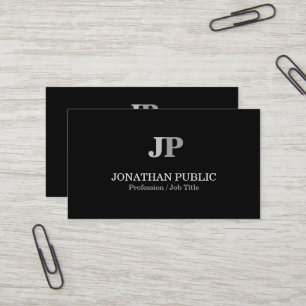 Professional Modern Elegant Monogram Chic Business Card