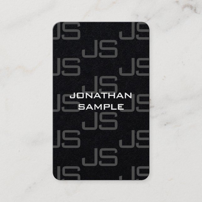 Professional Modern Elegant Monogram Template Business Card (Front)