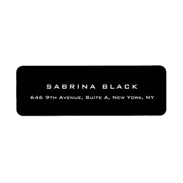 Professional Modern Elegant Plain Black (Front)