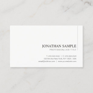Professional Modern Elegant Plain Minimalist Business Card