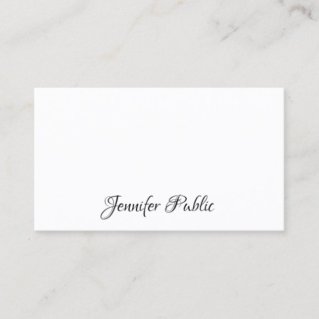 Professional Modern Elegant Simple Design Template Business Card (Front)