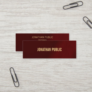 Professional Modern Elegant Simple Gold Text Mini Business Card