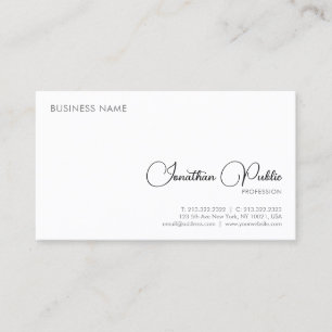 Professional Modern Elegant Simple Personalized Business Card