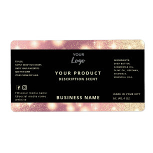 Professional modern elegant  sparkle product label