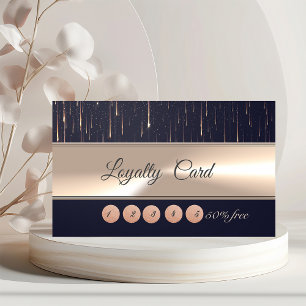 Professional Modern Elegant Stripe, Drips Loyalty Card