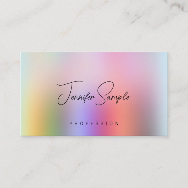 Professional Modern Elegant Template Calligraphy Business Card (Front)