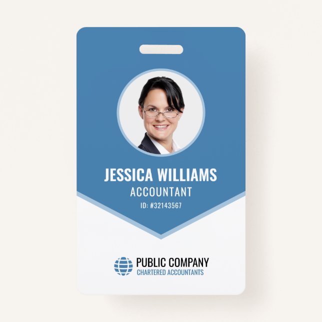 Professional Modern Employee Event Staff ID Badge (Front)