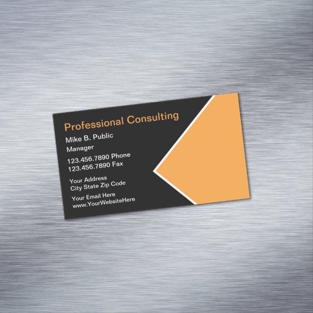 Professional Modern Geometric Magnetic Business Card (In Situ)