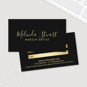 Professional Modern Gold and Black Appointment Card
