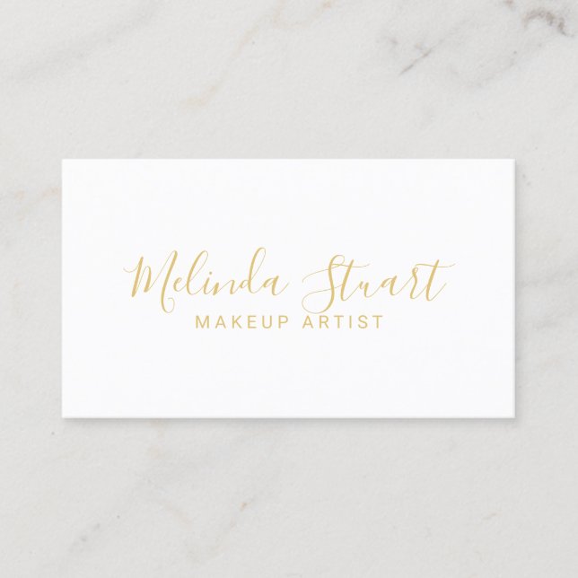 Professional Modern Gold and White Appointment Card (Front)