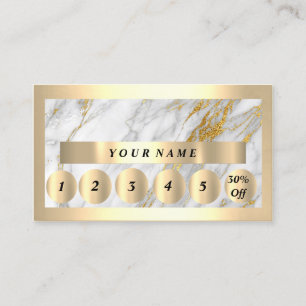 Professional Modern Gold Frame Gray Loyality Business Card