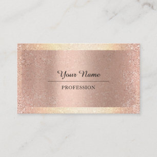 Professional Modern Gold Glitter  Minimalism Rose Business Card
