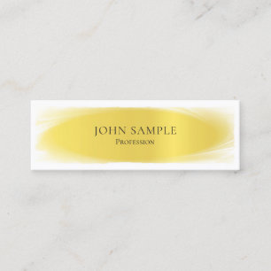 Professional Modern Gold Look Minimalist Plain Mini Business Card