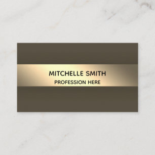 Professional Modern Golden Simply Gray Business Card