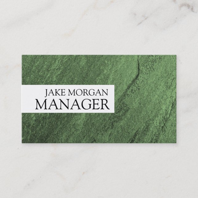 Professional Modern Green Business Card (Front)