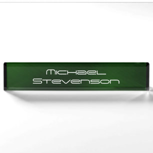 Professional Modern Green Business Desk Nameplate