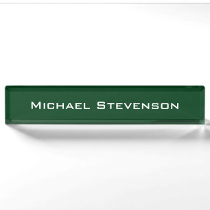 Professional Modern Green Business Desk Nameplate