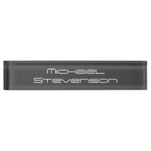 Professional Modern Grey Business Desk Nameplate