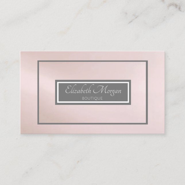 Professional Modern  Grey Frame Business Card (Front)