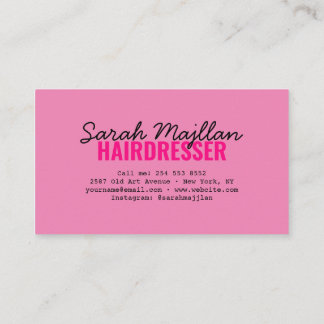 Professional Modern Hair Stylist Business Card